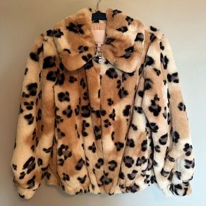 SOLD!! Rebecca Taylor faux fur zip up jacket - BRAND NEW WITH TAGS, size small.